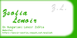 zsofia lenoir business card